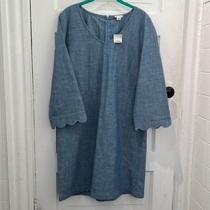 J. By J. Crew 100% Cotton Chambray Dress Size 12